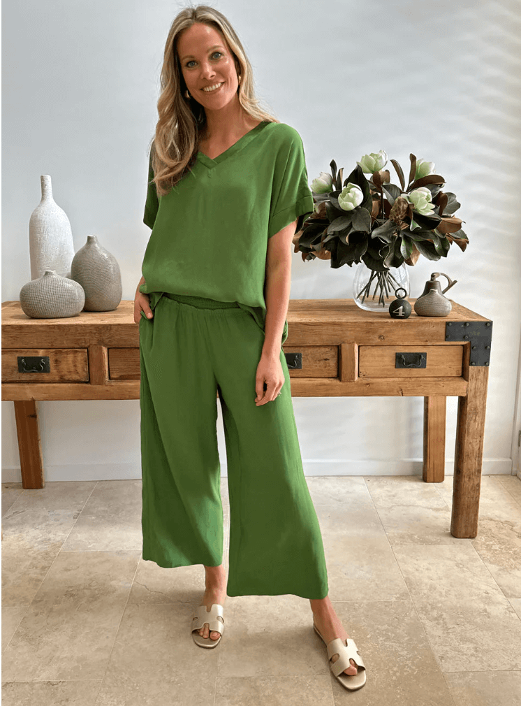 Louvre Luxe Pant - Green