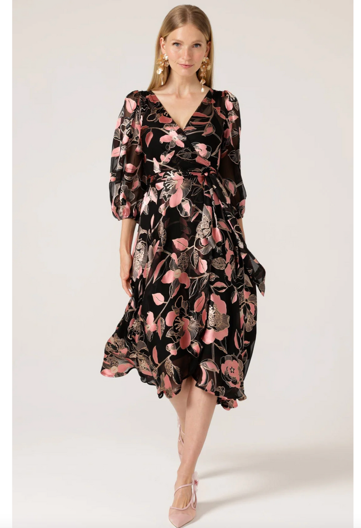 Dawn Peach Wrap Dress