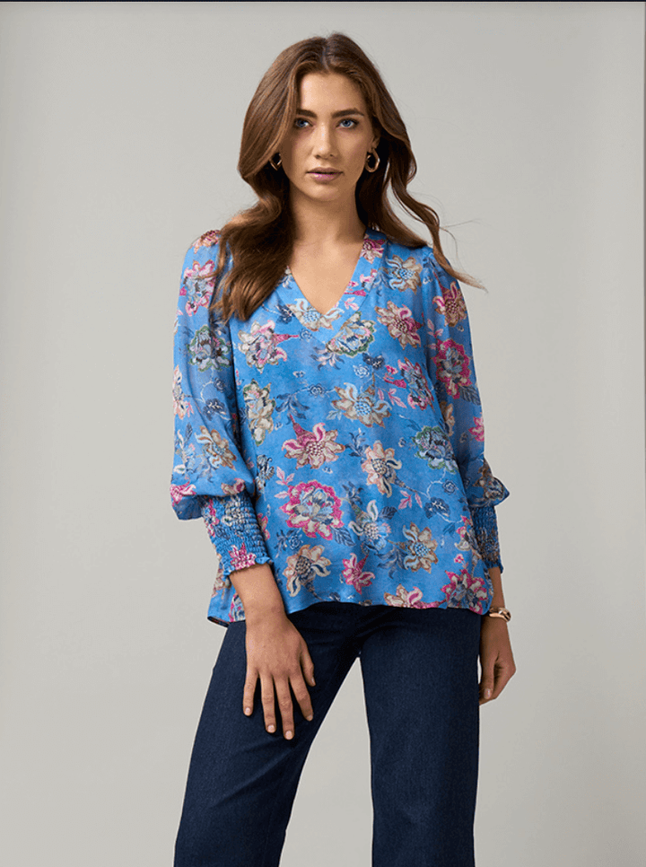 Mayfield Blouse - Wedgewood Blue