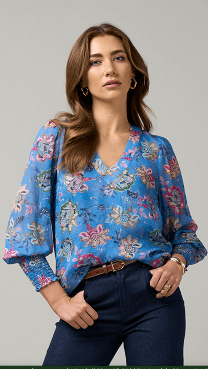 Mayfield Blouse - Wedgewood Blue