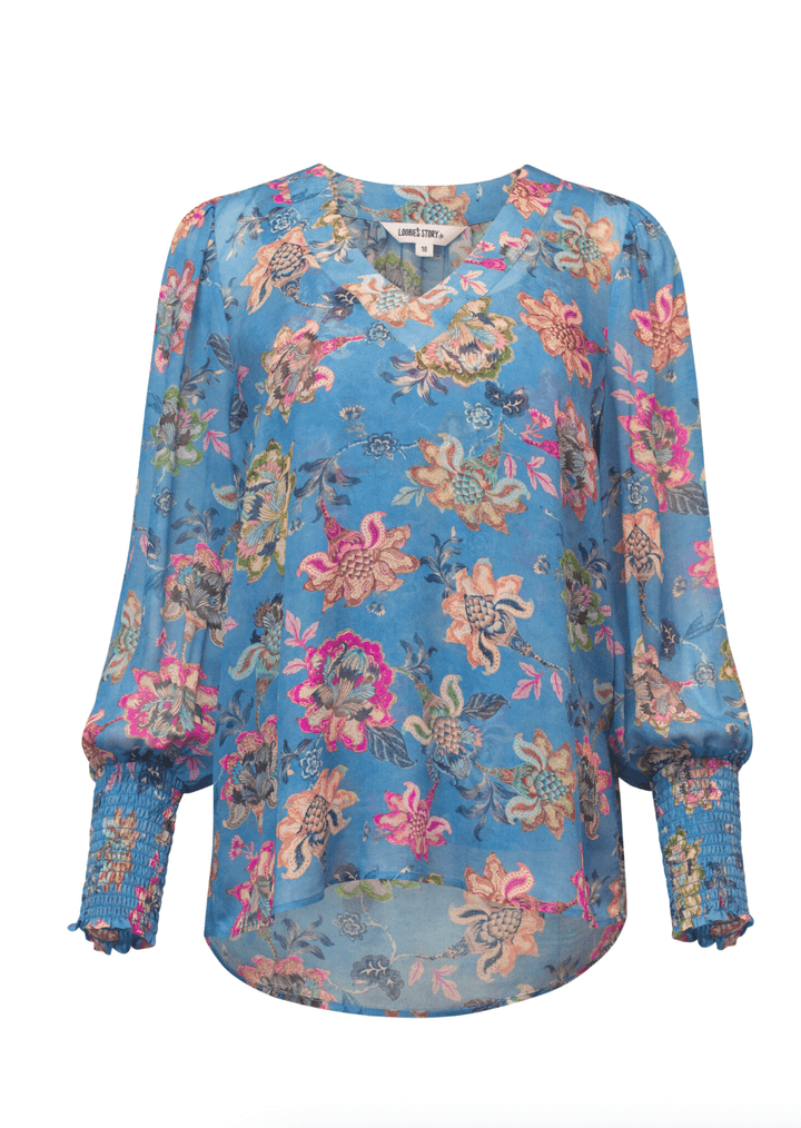 Mayfield Blouse - Wedgewood Blue