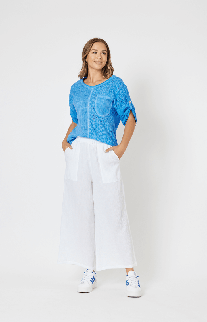 Byron Textured Pant - White