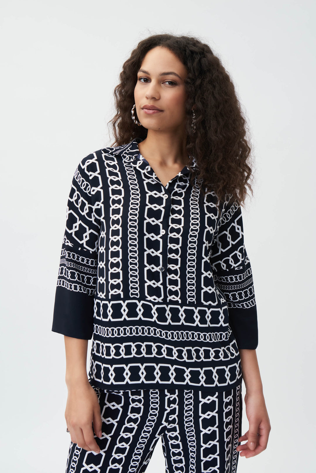 Hamptons Chain Reaction Shirt - Midnight 231215