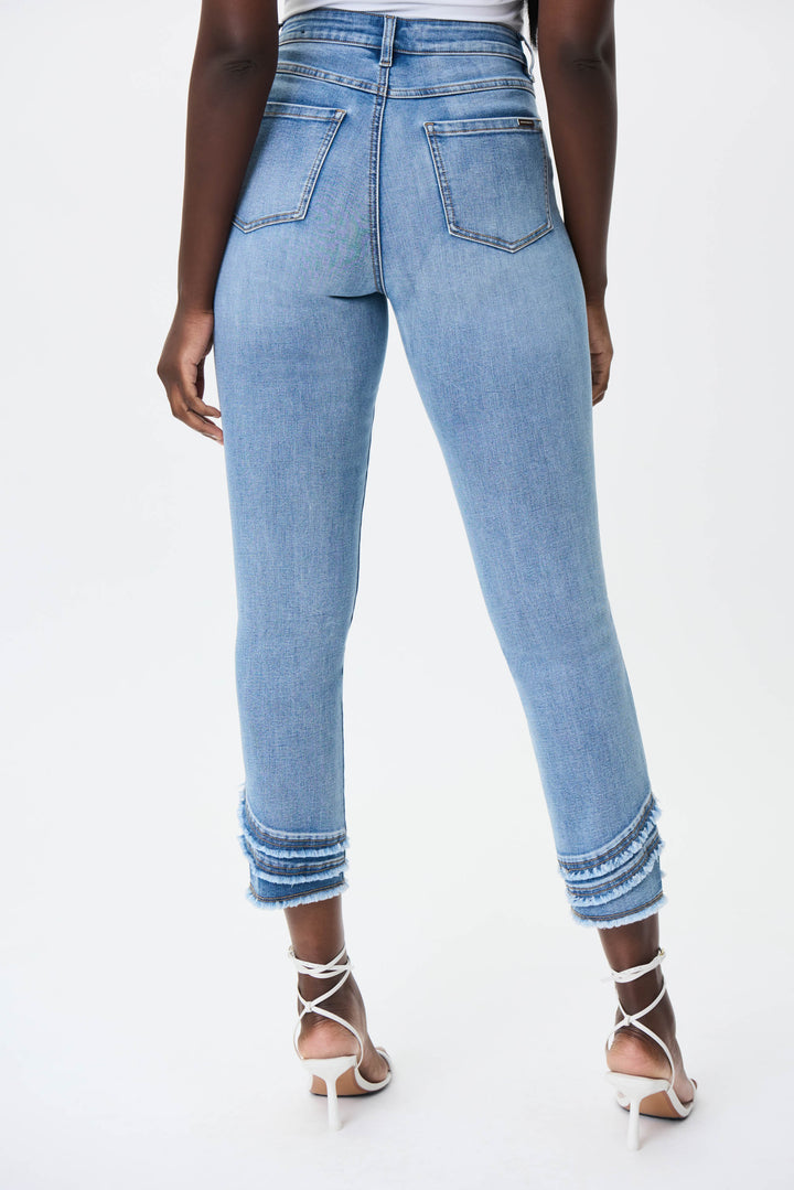 Vintage Slim Cropped Jeans - Blue 232915