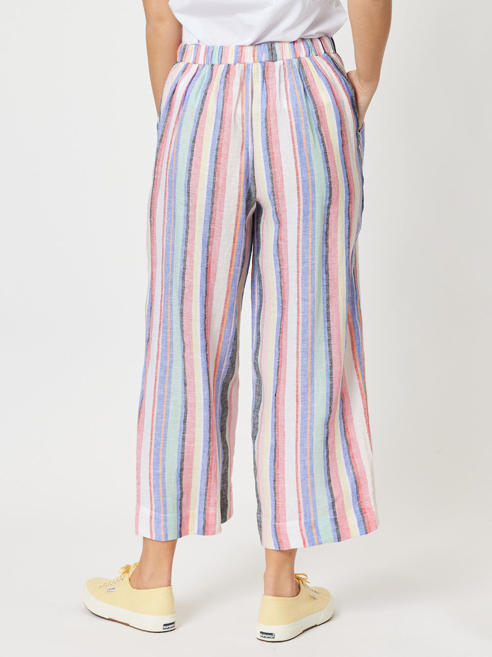 Stripe Linen Pant - Multi Pastel