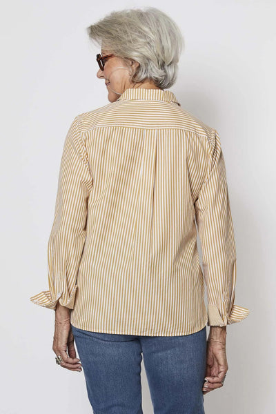 Stripe Cotton Shirt - Gold