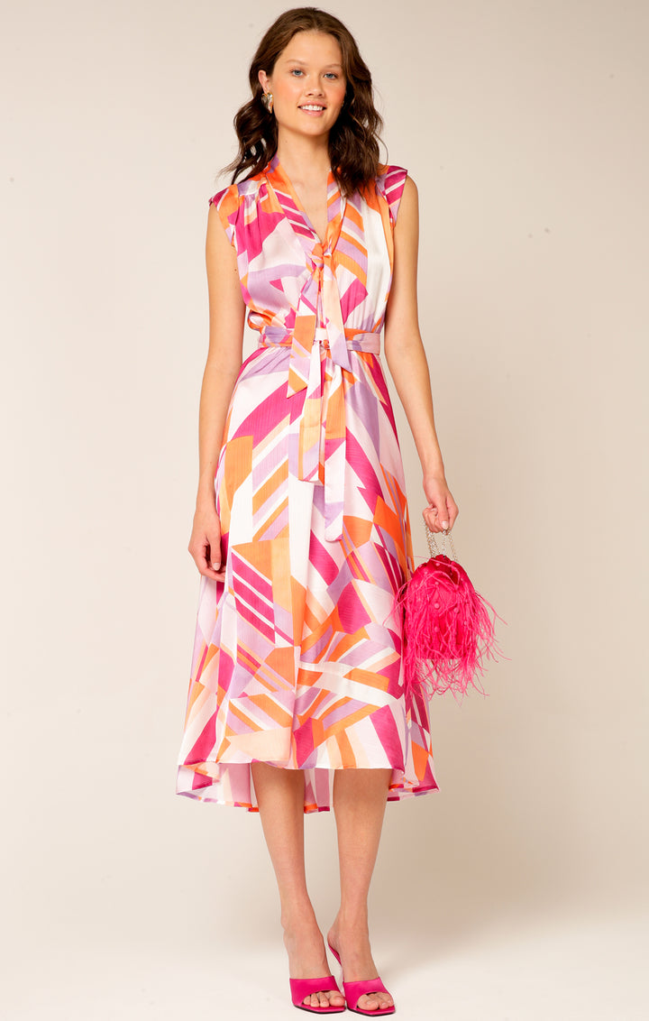 Girl Happy Dress - Pink & Orange